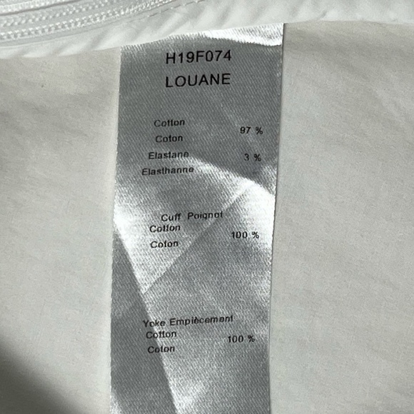 Anne Fontaine Louane White Long Sleeve Blouse 1/2 Zip Womens Top Size 40, US 6-8 - Picture 7 of 11